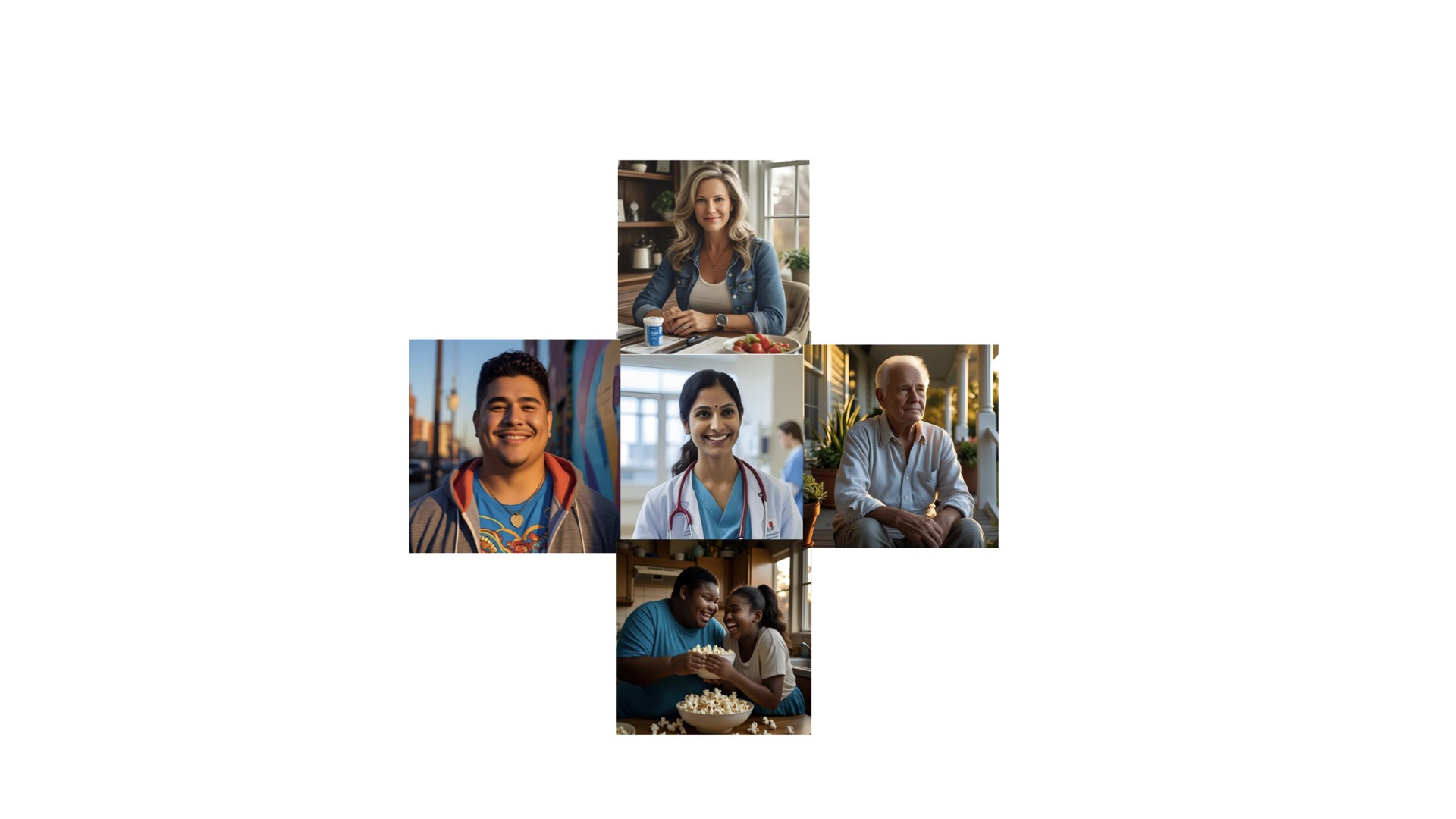 Patients, family members, and a physician